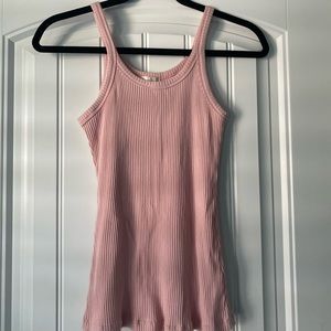 NWOT Basic Ribbed Pink Tank Top